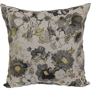 18 Jacquard Floral Decorative Pillow, Stone