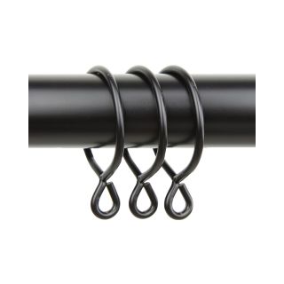 ROD DESYNE Set of 10 1  Curtain Eyelet Rings, Black