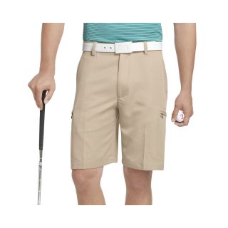 Izod Golf Solid Cargo Shorts, Khaki, Mens