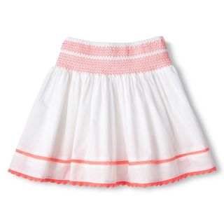 ARIZONA Woven Skirt w/ Neon Trim   Girls 6 16 and Plus, White, Girls