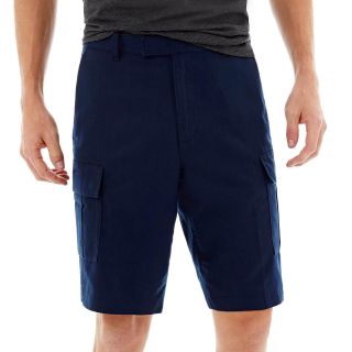 CLAIBORNE Linen Cotton Shorts, Signature Navy, Mens