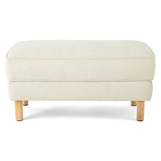 Design by Conran Elder Ottoman, Stone Neutral