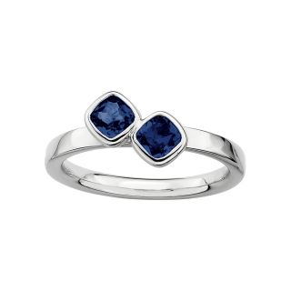 ONLINE ONLY   Sterling Silver Lab Created Sapphire Ring, Blue, Womens