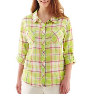 ARIZONA Plaid Shirt, Lime Sherbert