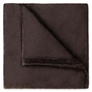 JCP Home Collection  Home Velvet Plush Solid Blanket, Dark Java