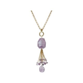 ROX by Alexa Purple Cape May & Glass Tassel Necklace, Womens