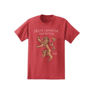 Game of Thrones Lannister Graphic Tee, Red, Mens