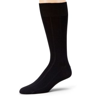 Stafford 3 Pk. Cotton Rib Socks, Black, Mens