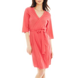 INSOMNIAX 3/4 Sleeve Robe, Coral, Womens