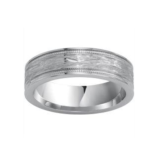 Mens Textured Cobalt Ring, White