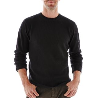 St. Johns Bay Thermal Crewneck, Black, Mens