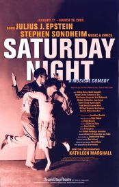 Saturday Night (Original Broadway Theatre Window Card)
