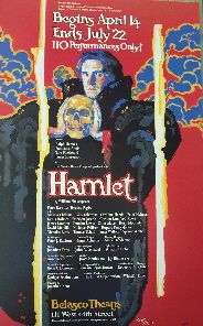 Hamlet   Ralph Fiennes (Original Broadway Theatre Window Card)