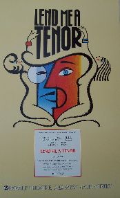 Lend Me a Tenor (Original Broadway Theatre Window Card)