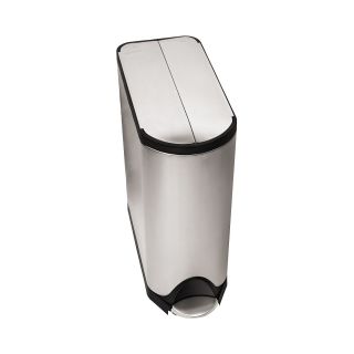 Simplehuman 45L Butterfly Step Trash Can, Brushed Stainless