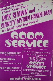 Room Service (Original Broadway Theatre Window Card)