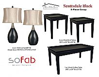 Scottsdale 5 Piece Furniture Collection in Black