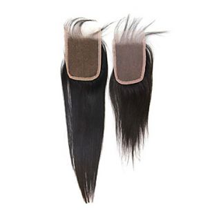 16 Brazilian Hair Silky Straight Lace Top Closure(3.54) Natural Color