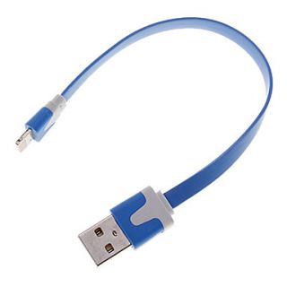 iOS 7 Compatible 8 Pin to USB Short Flat Cable for iPhone 5/5S and Others (20cm,Assorted Colors)