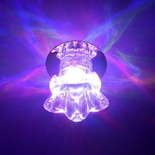 led crystal flush mount, 1 light, dainty glass plating