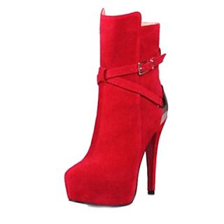 Leather Womens Stiletto Heel Platform Fashion Ankle Boots(More Colors)
