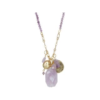 ROX by Alexa Purple Cape May & Glass Charm Necklace, Womens