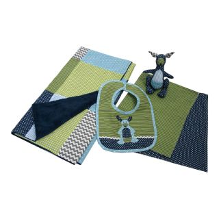 Trend Lab Perfect and Preppy 5 pc. Gift Set, Green/Blue/Gray, Boys