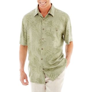 Island Shores Short Sleeve Printed Shirt, Avocado Tonal, Mens