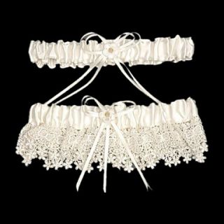 2 Piece Satin With Ribbons Wedding Garters