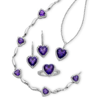 Lab Created Amethyst & Cubic Zirconia 4 pc. Boxed Jewelry Set, Womens