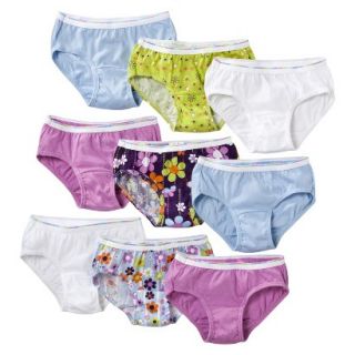 Hanes Girls Assorted Print 9 Pack Hipsters Underwear 16