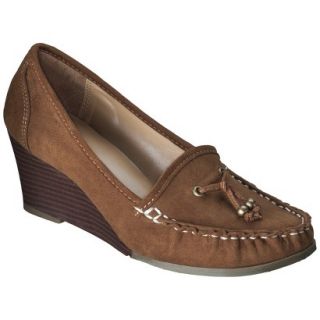 Womens Merona Michelle Wedge Loafer   Brown 8.5