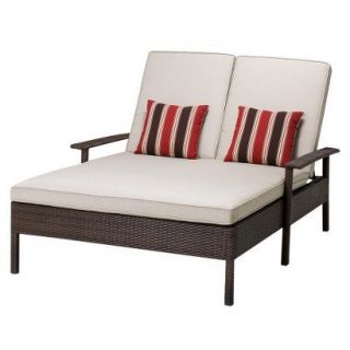 Threshold Rolston Wicker Patio Double Chaise Lounge