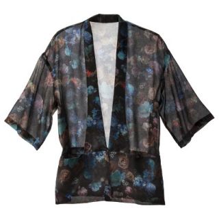 Mossimo Womens Sheer Kimono Jacket   Black S