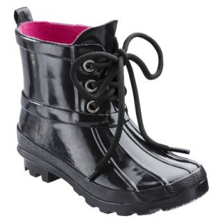 Girls Fisherman Rain Boots   Black 1 2