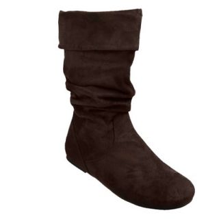 Womens Glaze by Adi Slouchy Microsuede Boots   Brown (9)