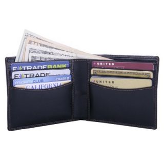 Leatherbay Classic Bi Fold Leather Wallet   Black
