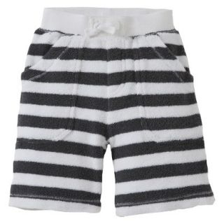 Burts Bees Baby Toddler Boys Stripe Knit Board Shorts   Cloud/Slate 2T