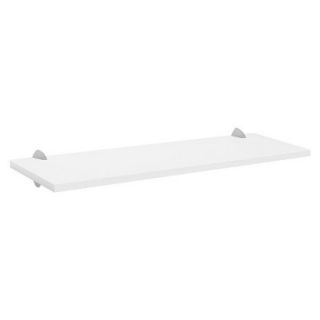 Wall Shelf White Sumo Shelf With Silver Ara Supports   45W x 12D