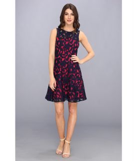 Donna Morgan Sleeveless Lace Dress w/ Piping Womens Dress (Multi)