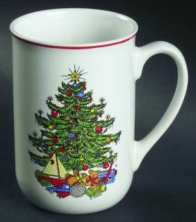 Cuthbertson American Christmas Tree (White) Mug, Fine China Dinnerware   White B