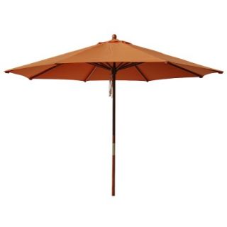 Round Pulley Patio Umbrella   Orange 9