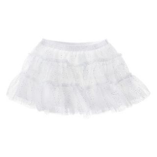 Cherokee Infant Toddler Girls Full Glitter Skirt   Fresh White 5T