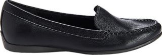Womens Rockport Demisa Plain Moc   Black Leather Slip on Shoes