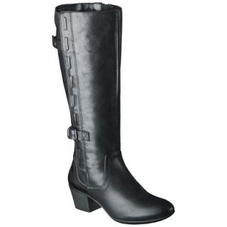 Womens Merona Janie Genuine Leather Tall Boot   Black 9
