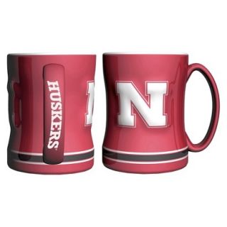 Boelter Brands NCAA 2 Pack Nebraska Cornhuskers Sculpted Relief Style Coffee