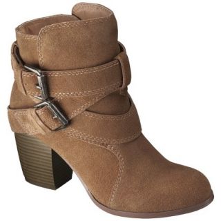 Womens Mossimo Supply Co. Jessica Suede Strappy Boot   Cognac 6