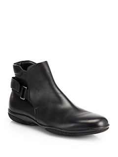 Prada Calfskin Leather Ankle Boots   Black  Prada Shoes