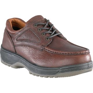 Florsheim Steel Toe Lace Up Oxford Work Shoe   Dark Brown, Size 13 Extra Wide,