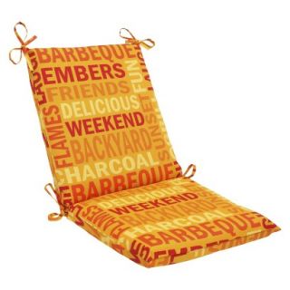 Outdoor Square Edge Chair Cushion   Yellow/Orange Grillin